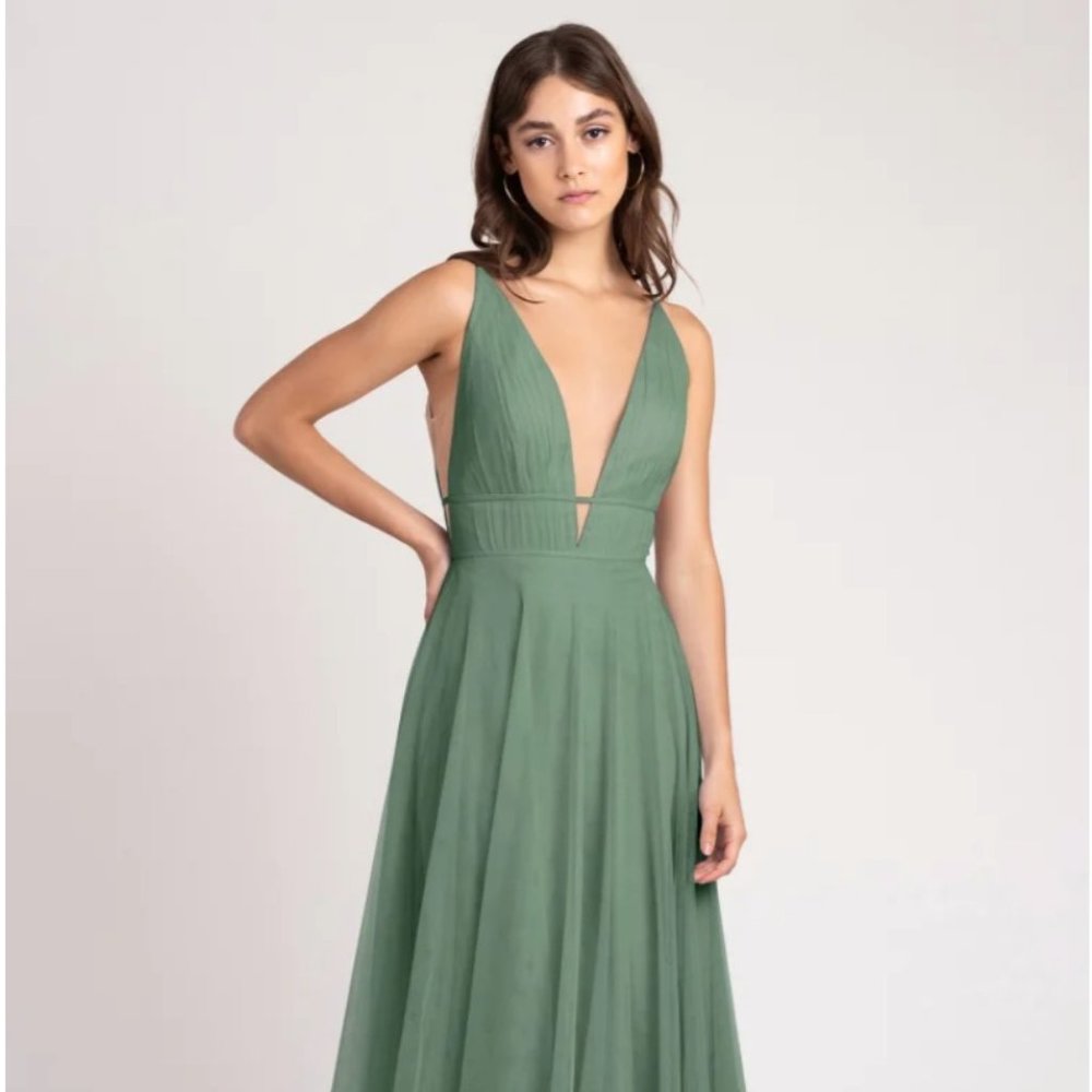 Jenny Yoo Kaelyn Bridesmaid Dress Eucalyptus Green